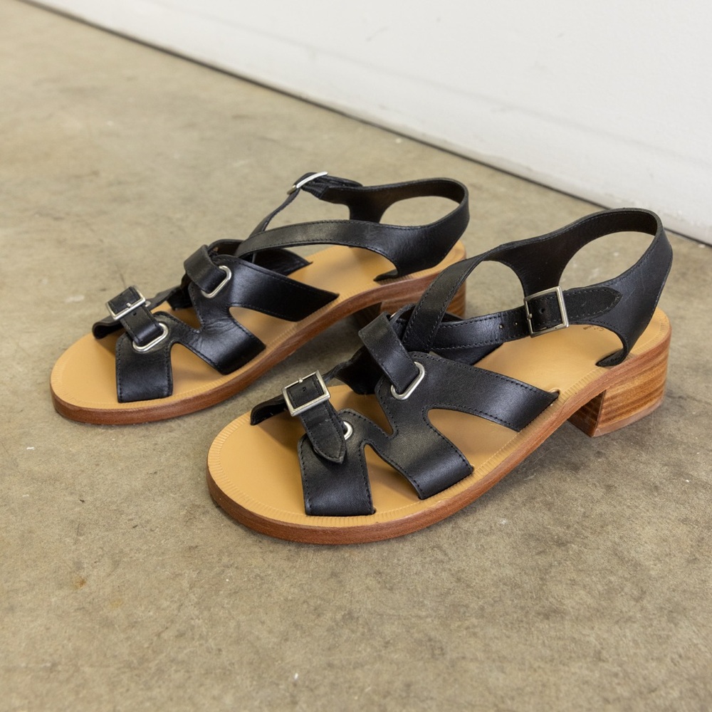 A.P.C. Black Leather Footwear